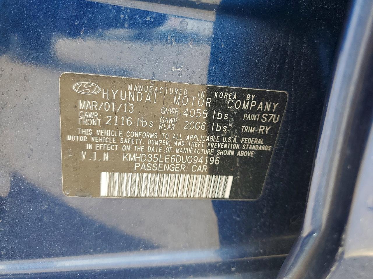 2013 HYUNDAI ELANTRA GT BASE photo 23