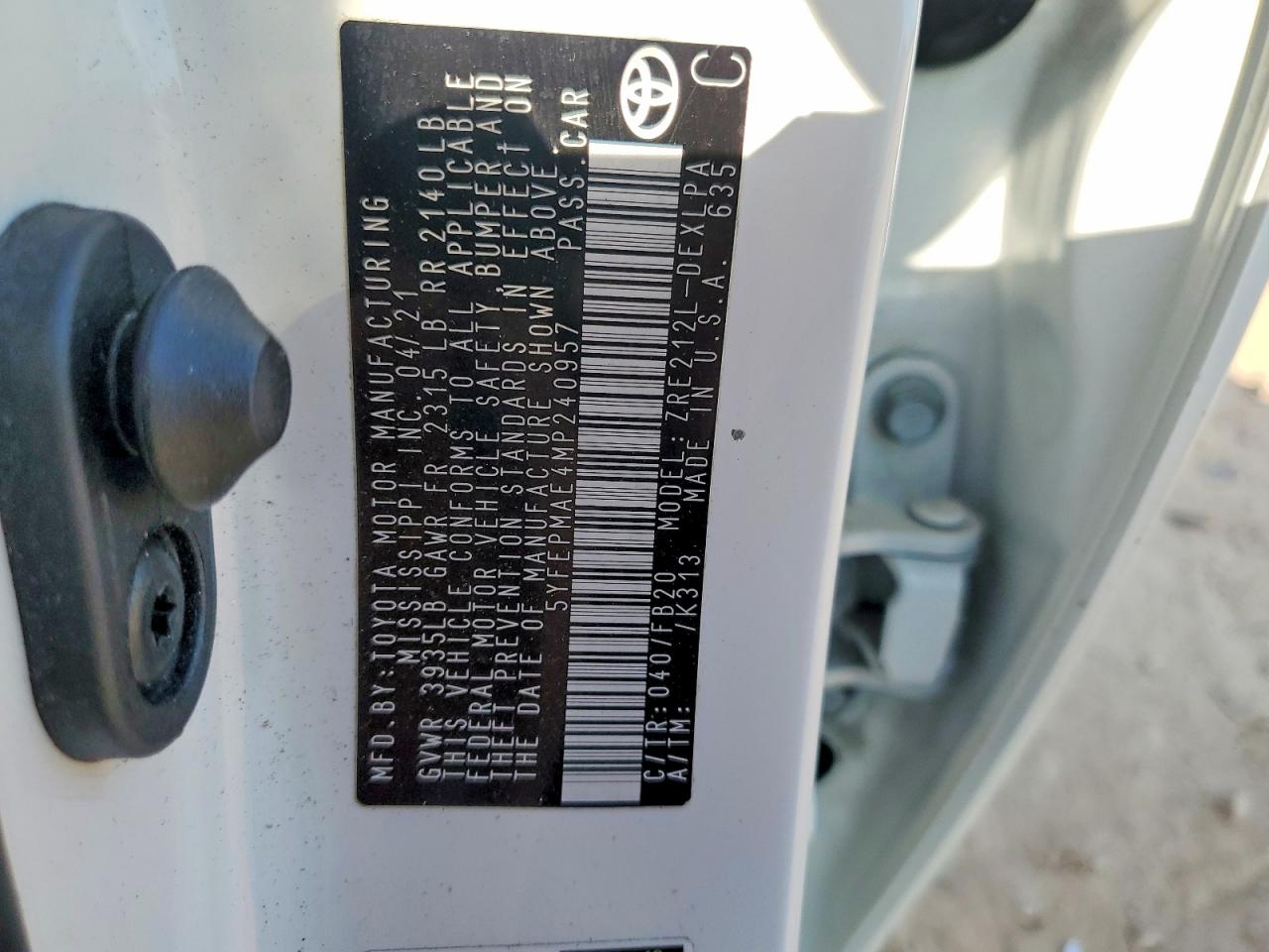 2021 TOYOTA COROLLA photo 23