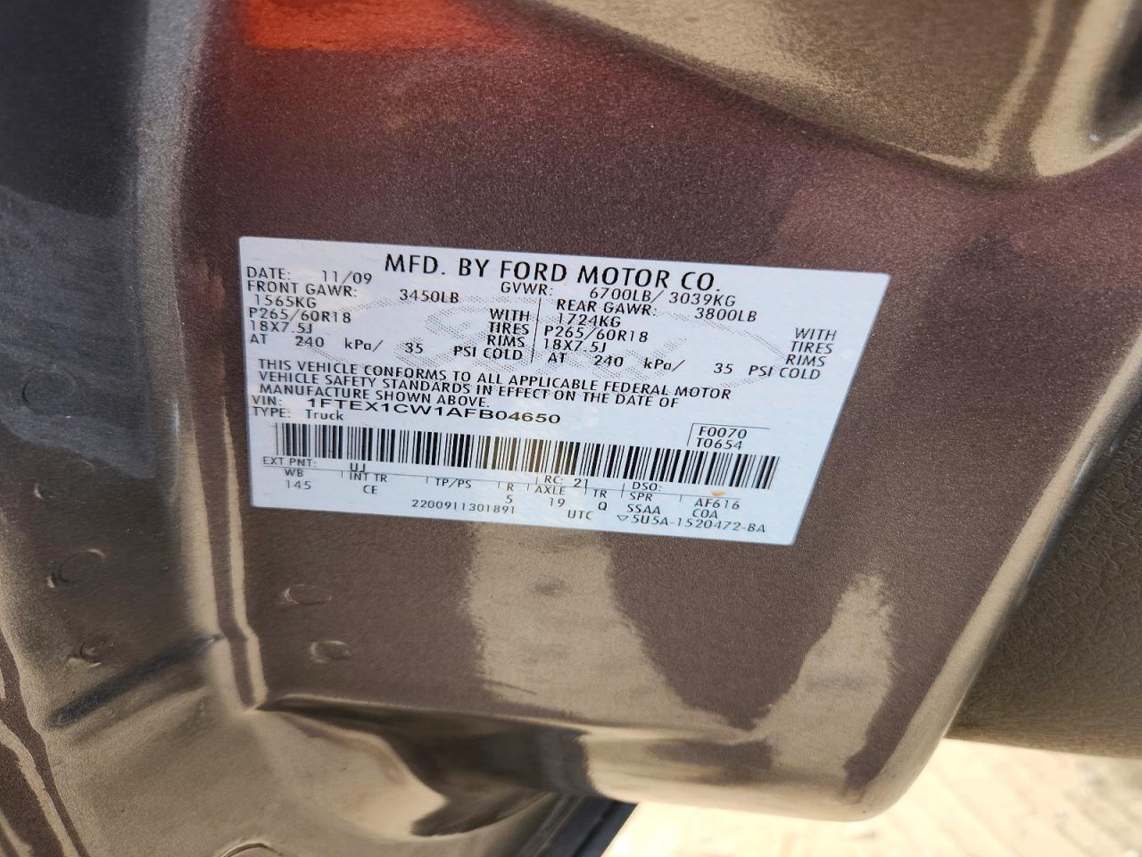 2010 FORD F150 SUPER CAB photo 23