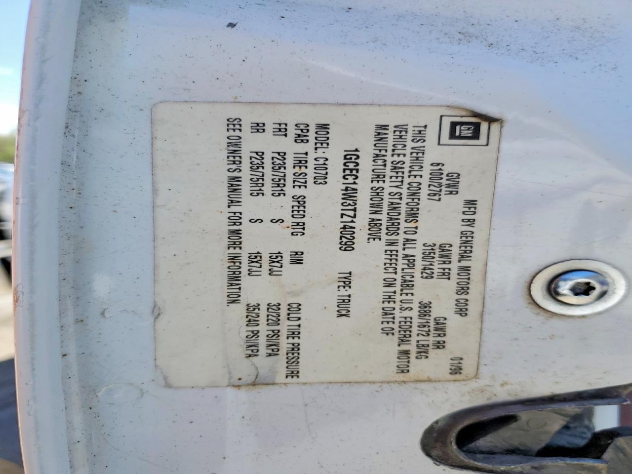 1996 CHEVROLET GMT-400 C1500 photo 12