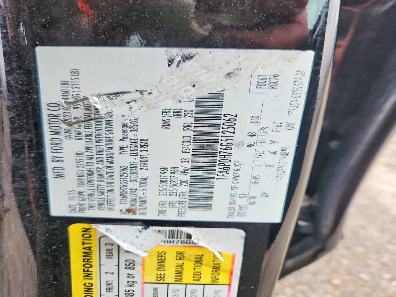 2016 FORD FUSION SE photo 23