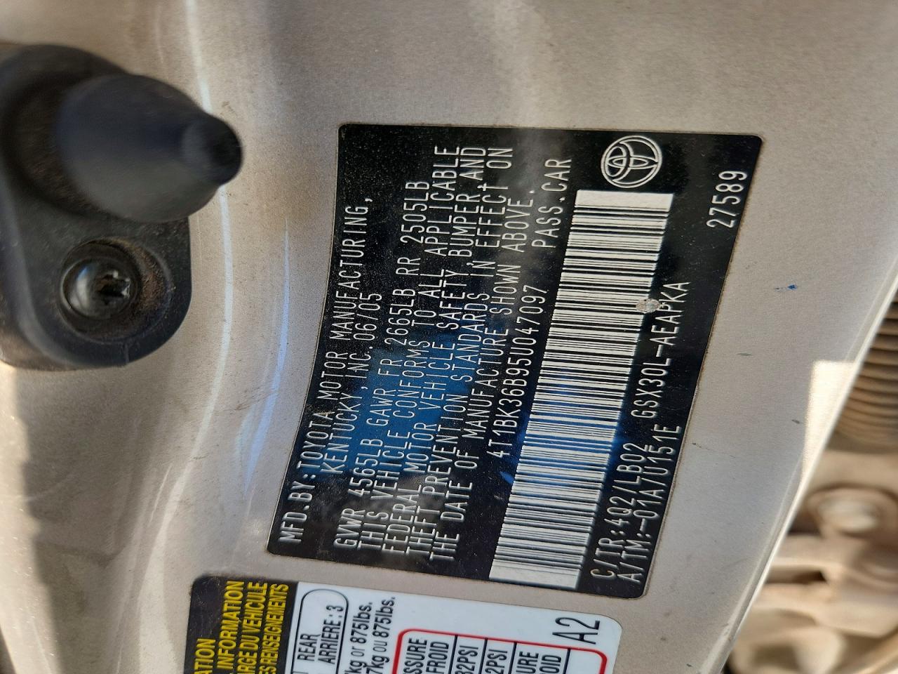 2005 TOYOTA AVALON LIMITED photo 34