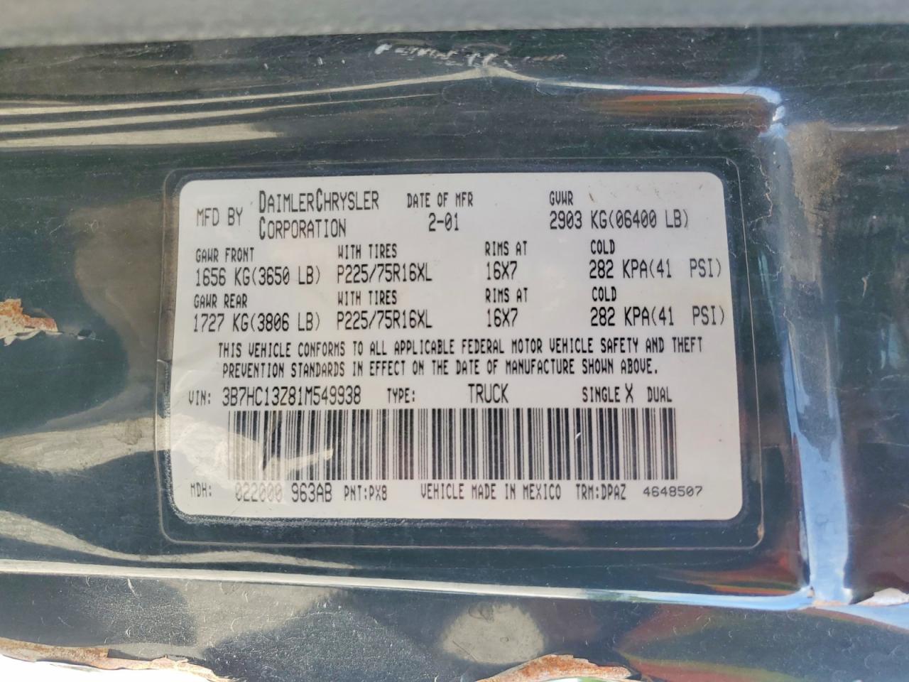 2001 DODGE RAM 1500 photo 23