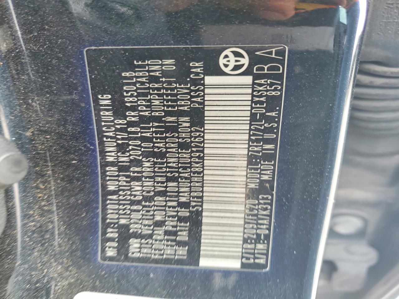 2019 TOYOTA COROLLA SE photo 25