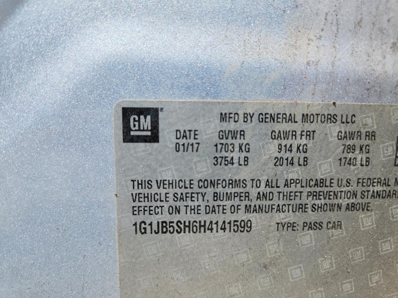 2017 CHEVROLET SONIC LS photo 23