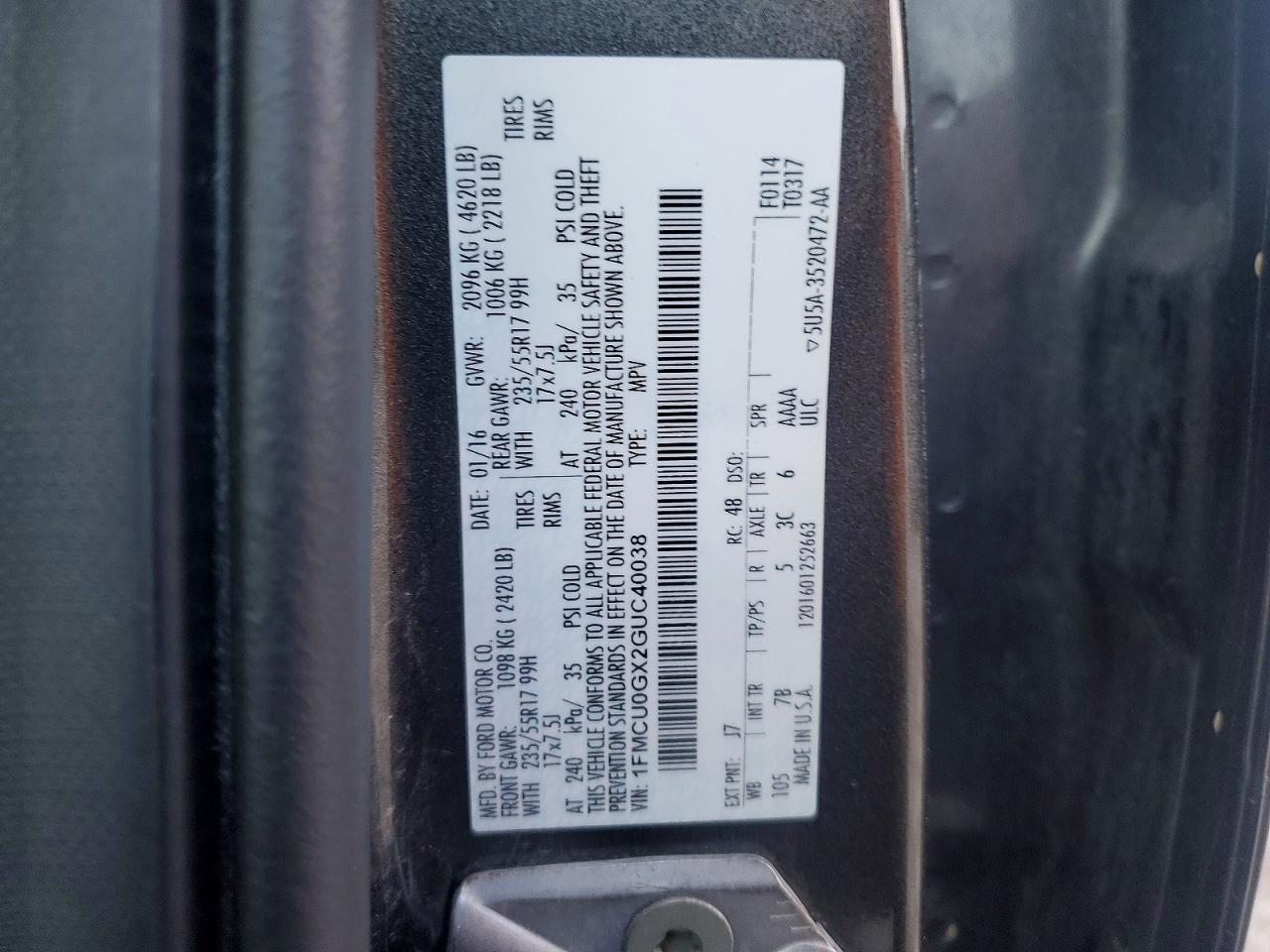 2016 FORD ESCAPE SE photo 25