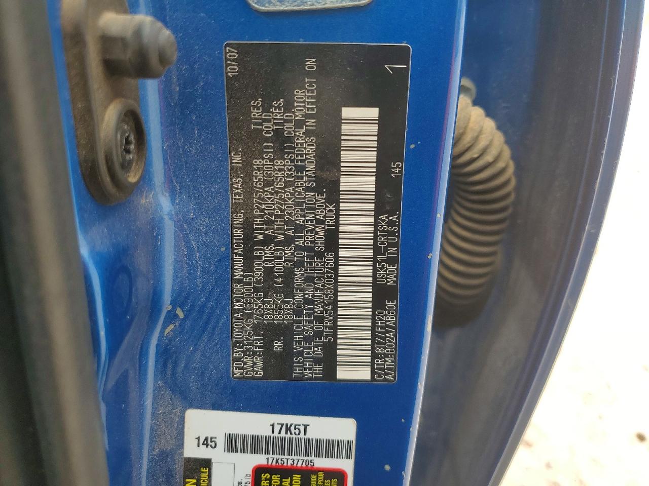2008 TOYOTA TUNDRA SR5 photo 34