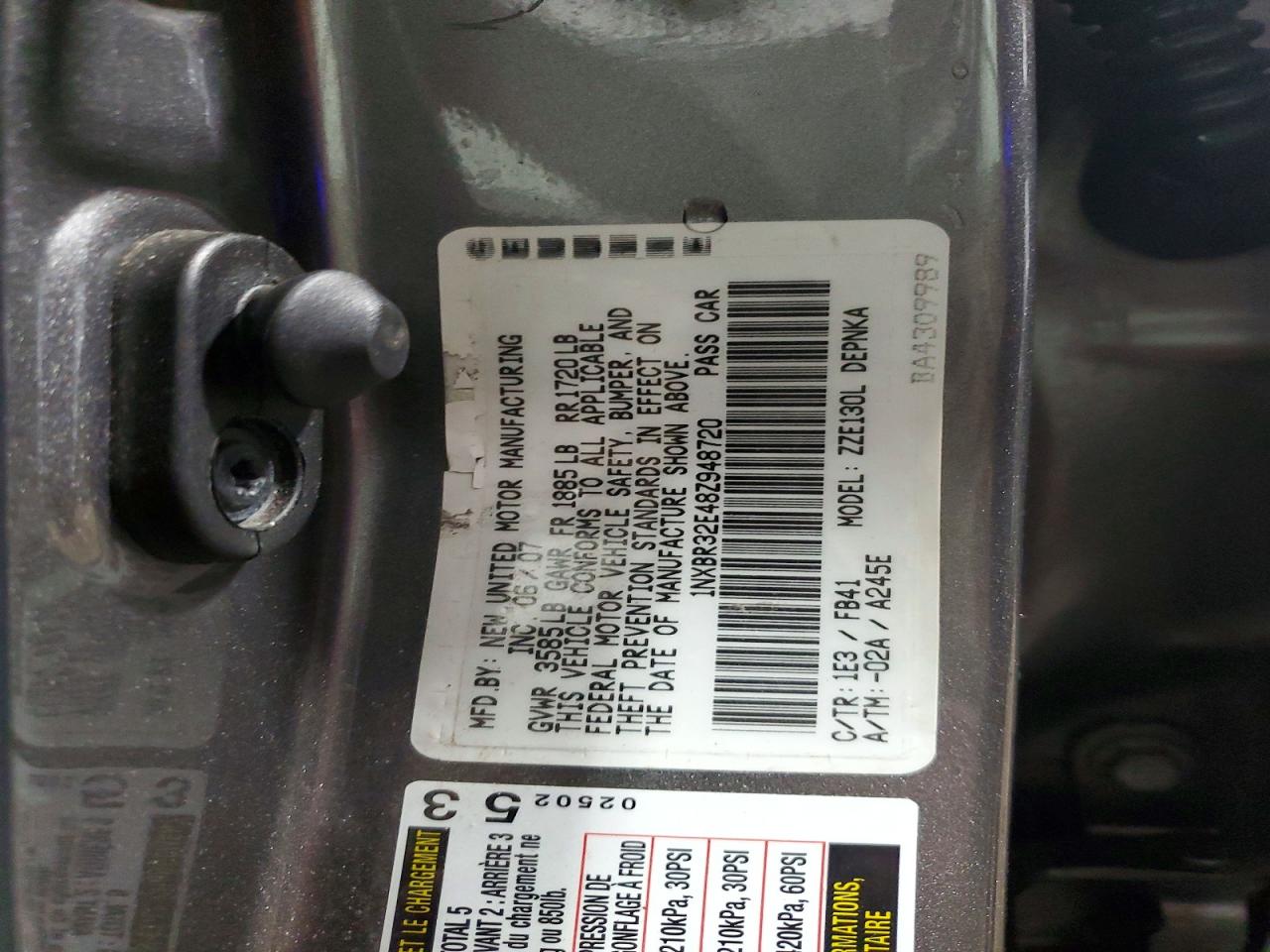 2008 TOYOTA COROLLA LE photo 34