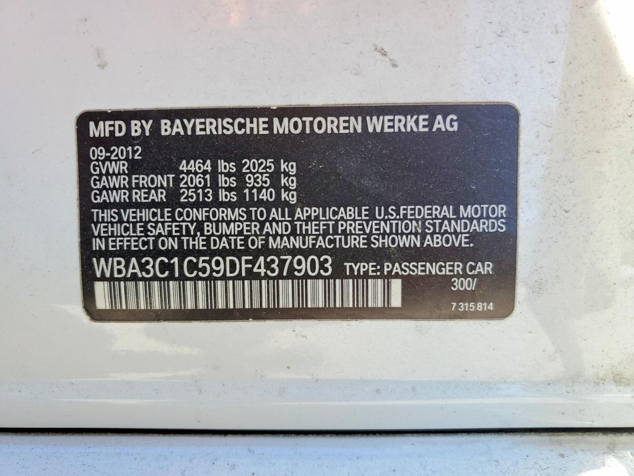 2013 BMW 328 I SULEV photo 13