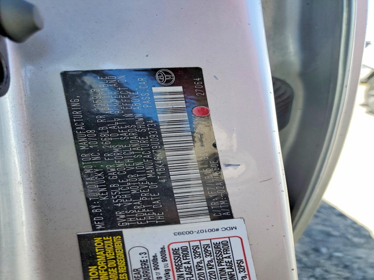 2009 TOYOTA CAMRY SE V6 photo 23