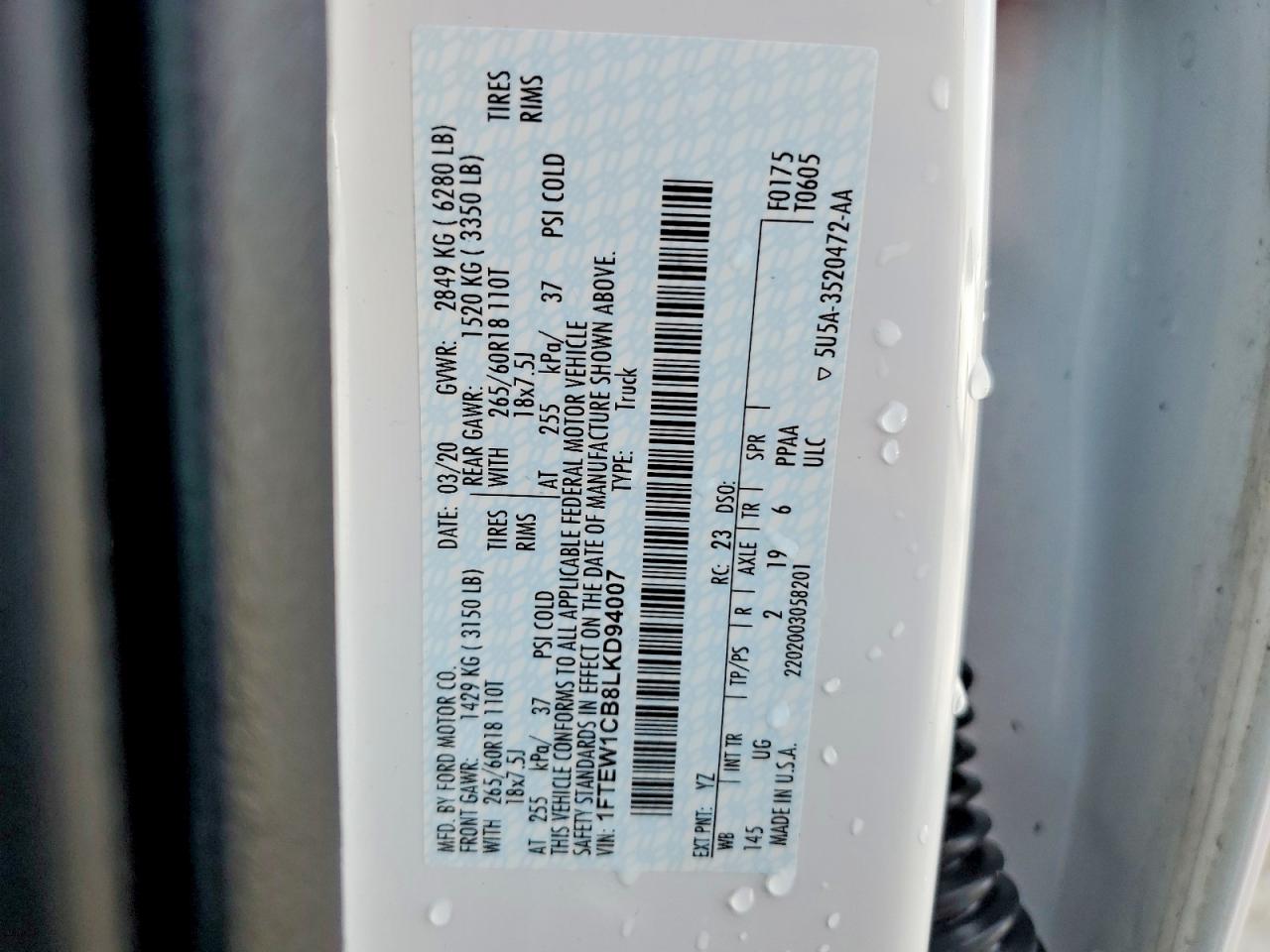 2020 FORD F150 SUPERCREW photo 25