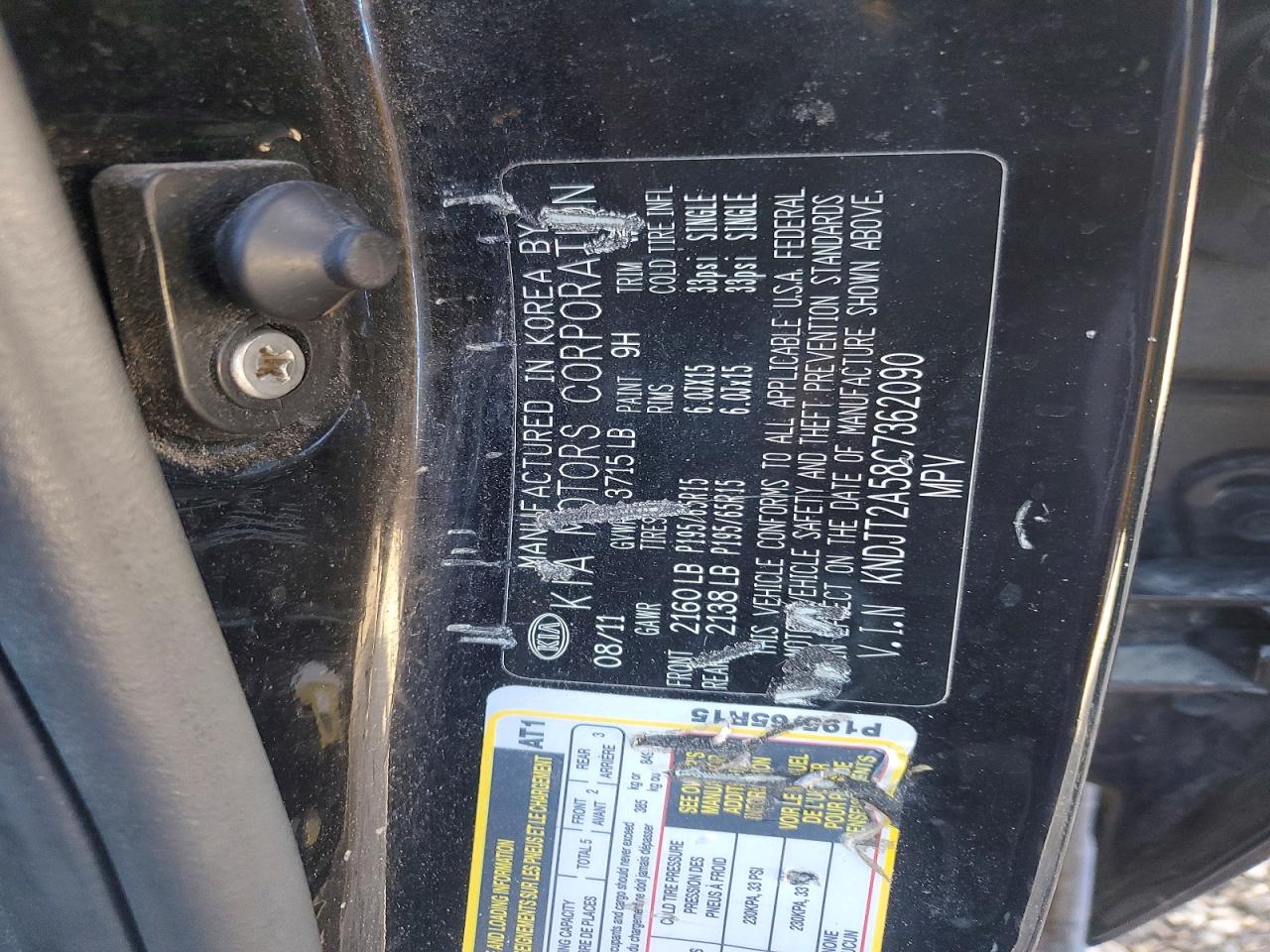 2012 KIA SOUL BASE photo 37