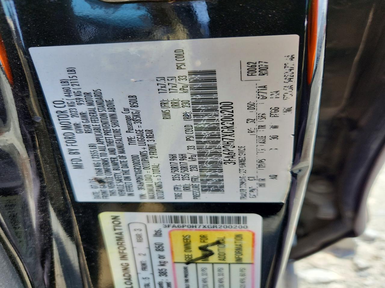 2016 FORD FUSION SE photo 12