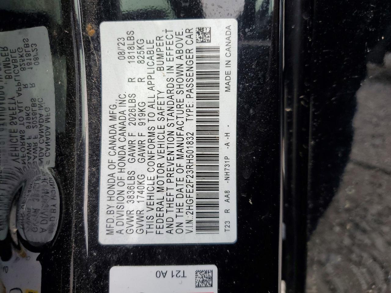 2024 HONDA CIVIC LX photo 13
