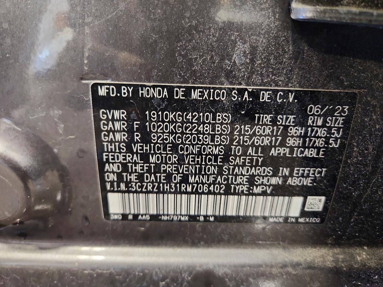 2024 HONDA HR-V LX photo 14