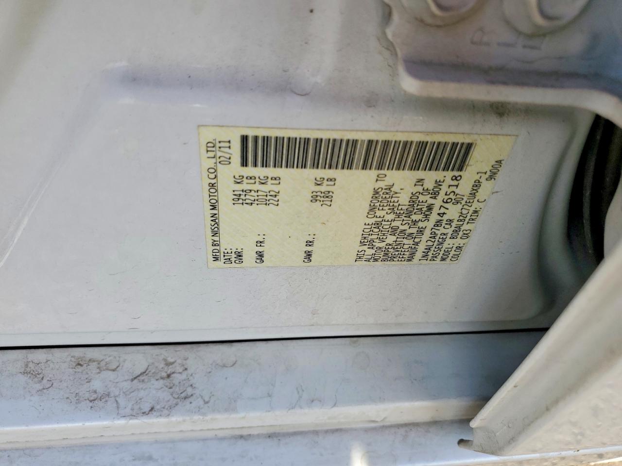 2011 NISSAN ALTIMA 2.5 photo 34