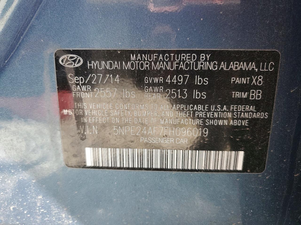 2015 HYUNDAI SONATA SE photo 23