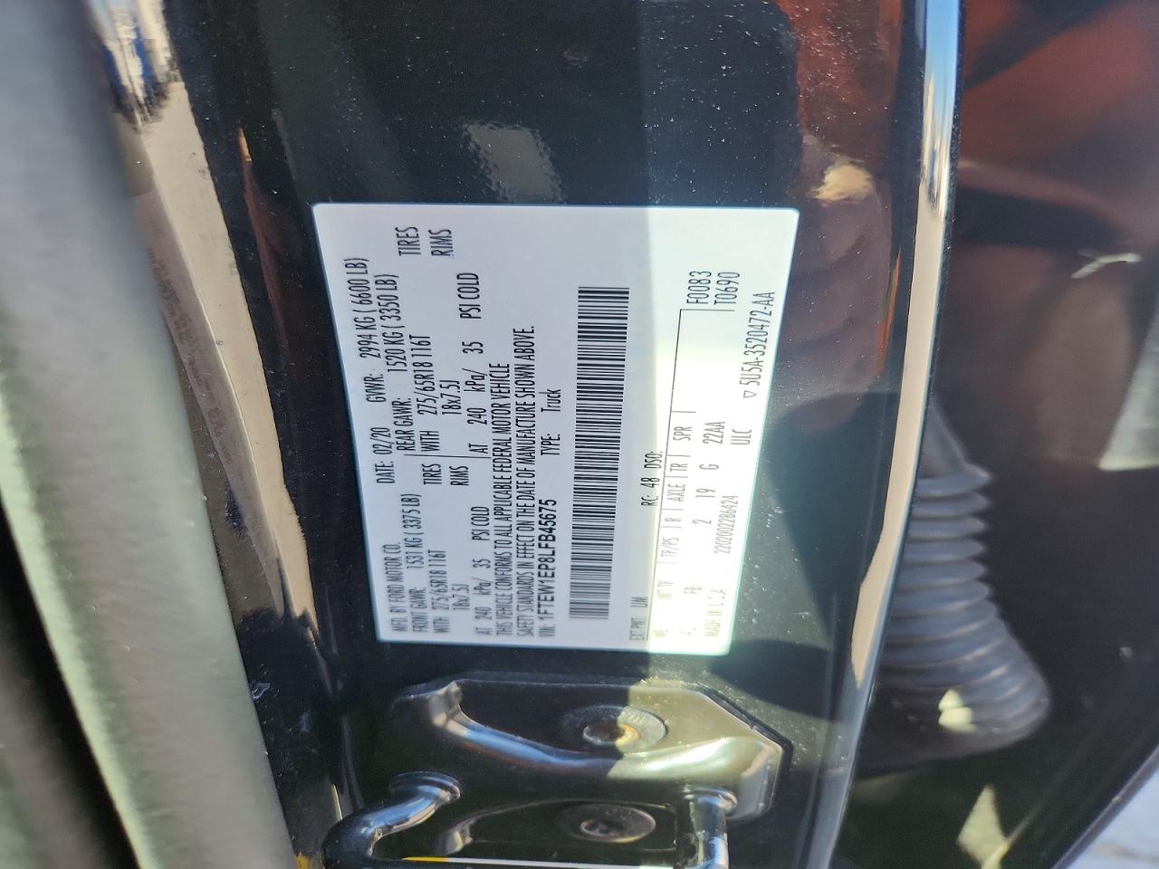 2020 FORD F150 SUPERCREW photo 12