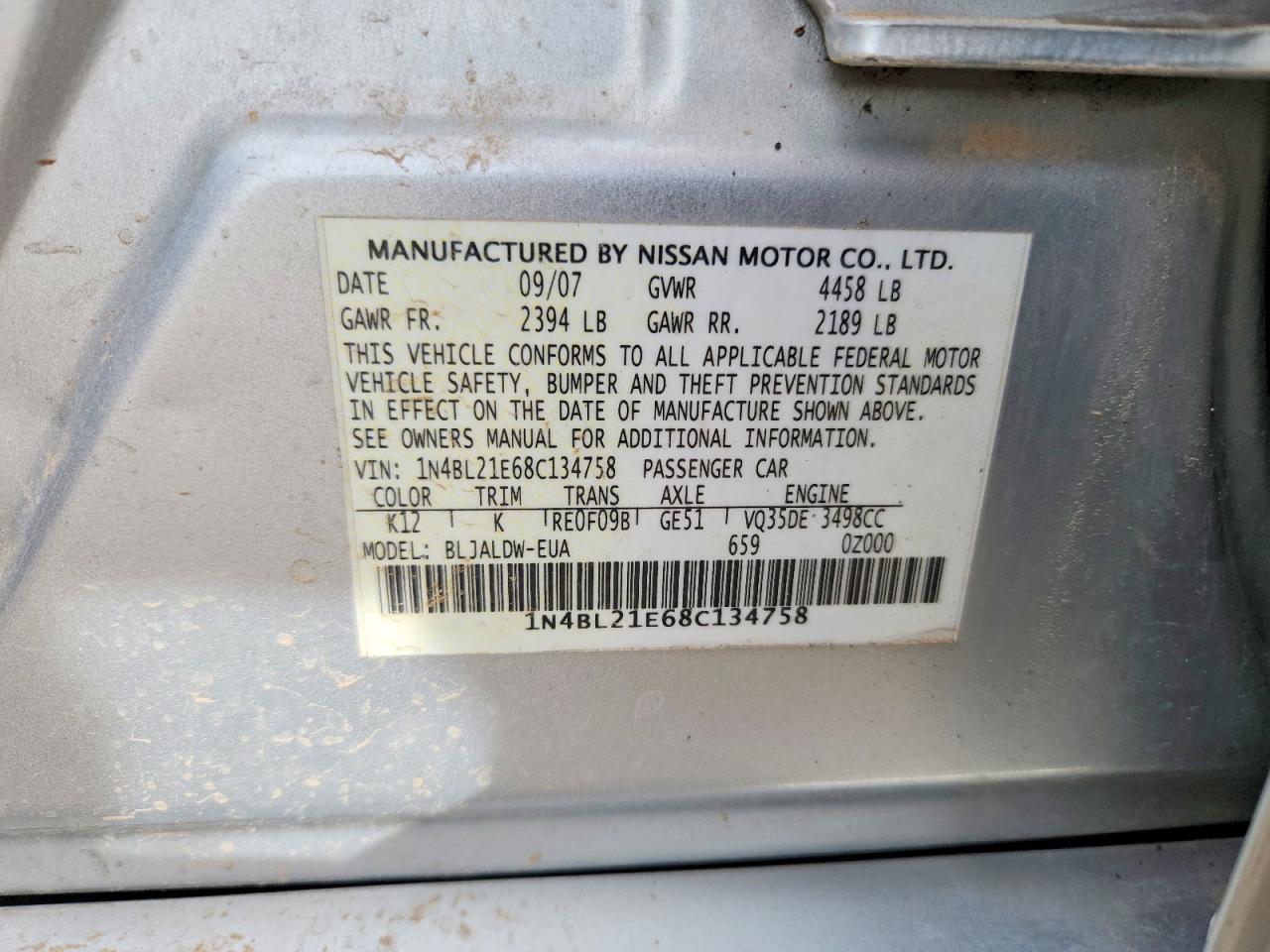 2008 NISSAN ALTIMA 3.5 SE photo 23