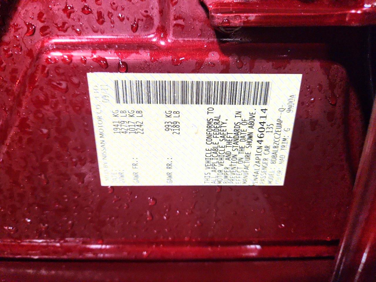 2012 NISSAN ALTIMA 2.5 photo 34