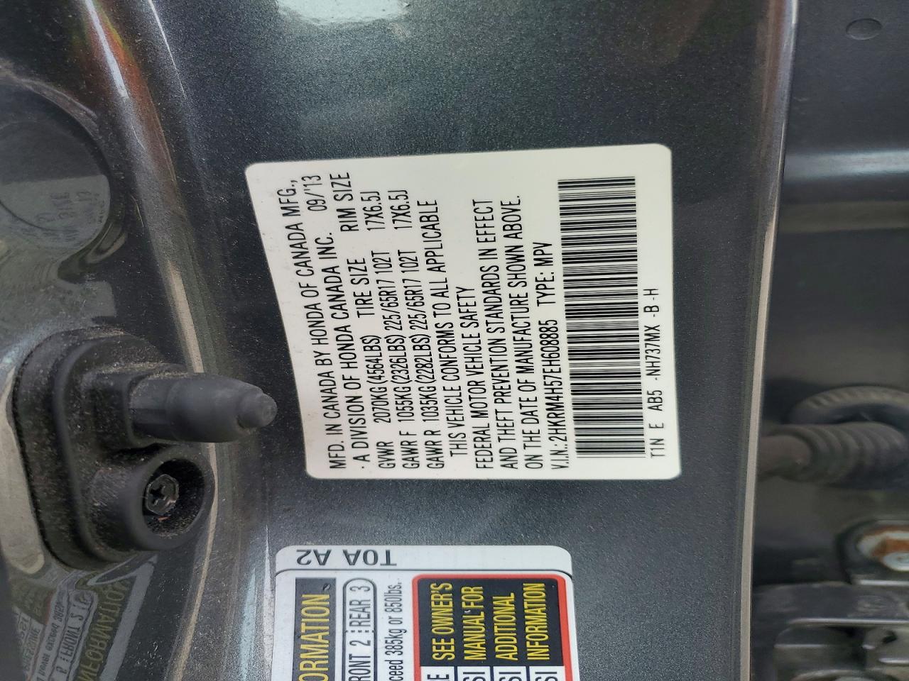 2014 HONDA CR-V EX photo 37