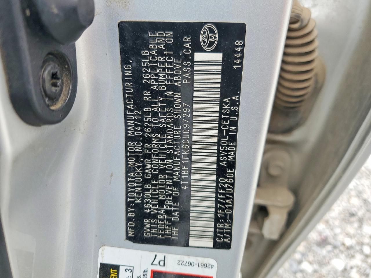 2012 TOYOTA CAMRY SE photo 37
