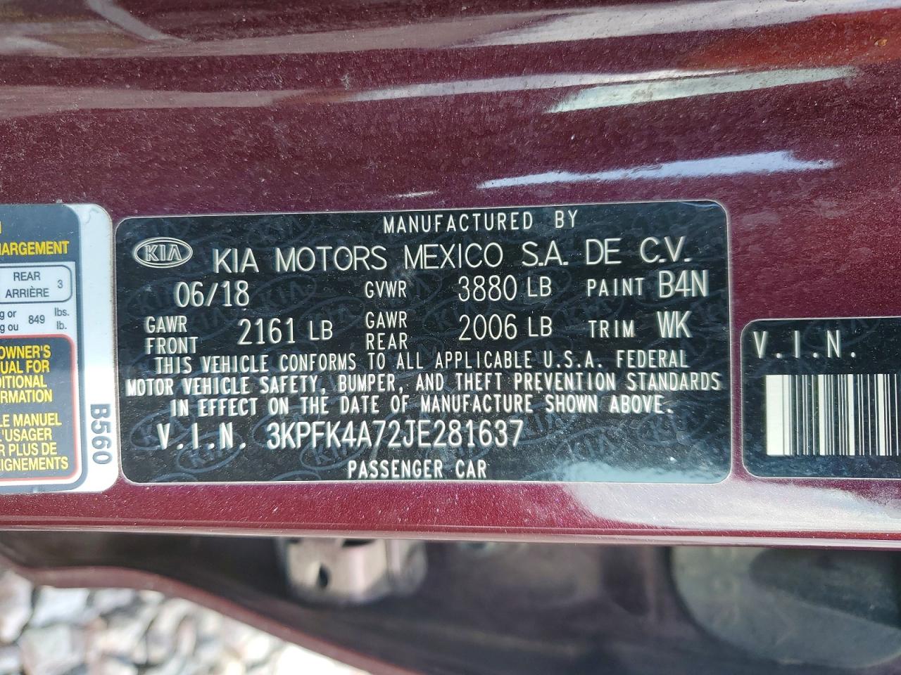 2018 KIA FORTE LX photo 37