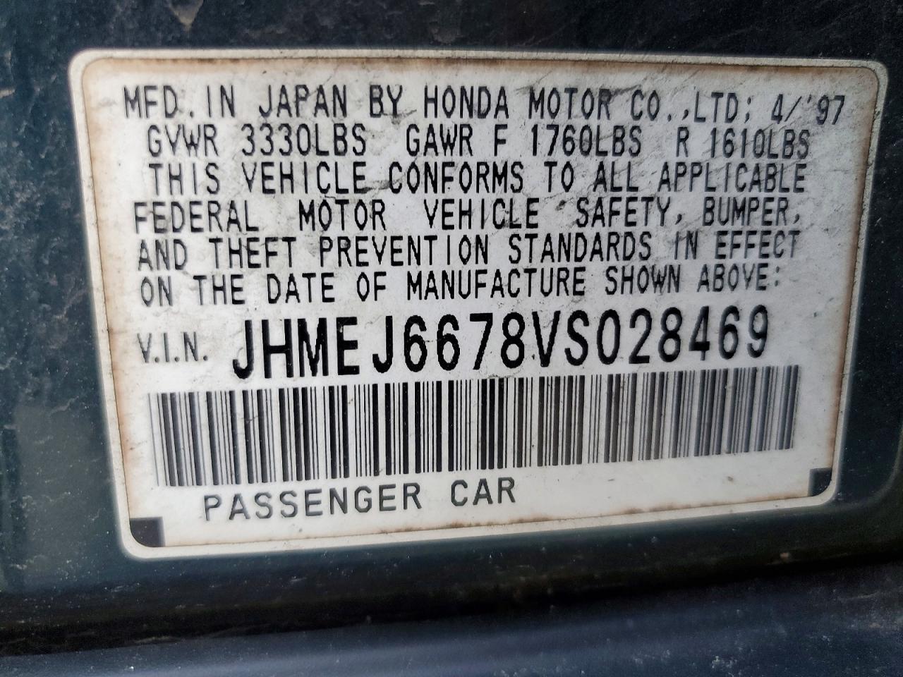 1997 HONDA CIVIC LX photo 23