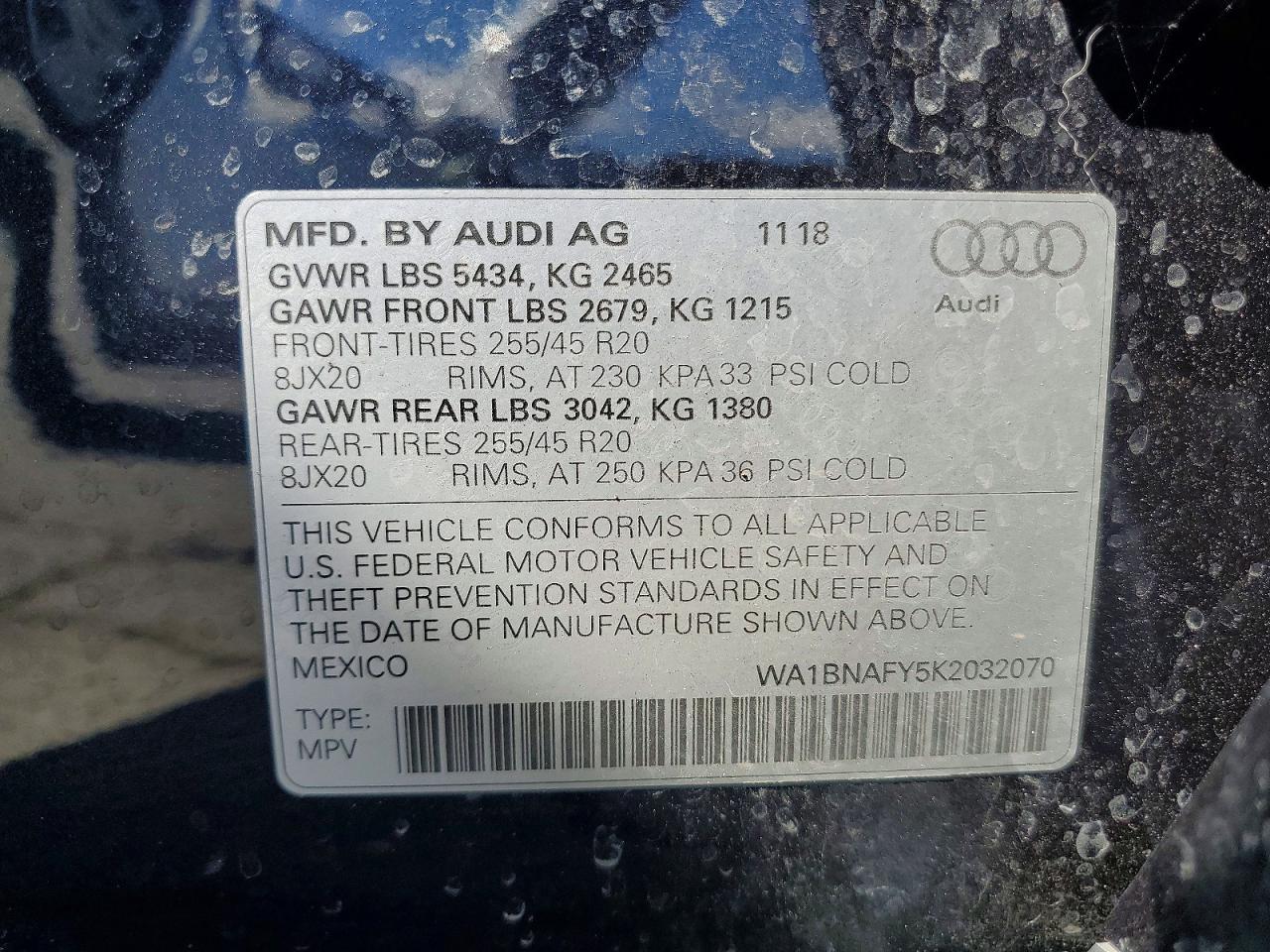 2019 AUDI Q5 PREMIUM PLUS photo 14