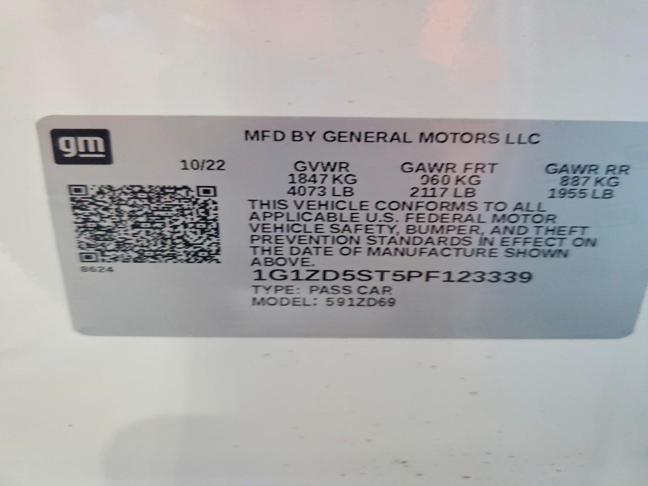 2023 CHEVROLET MALIBU LT photo 12