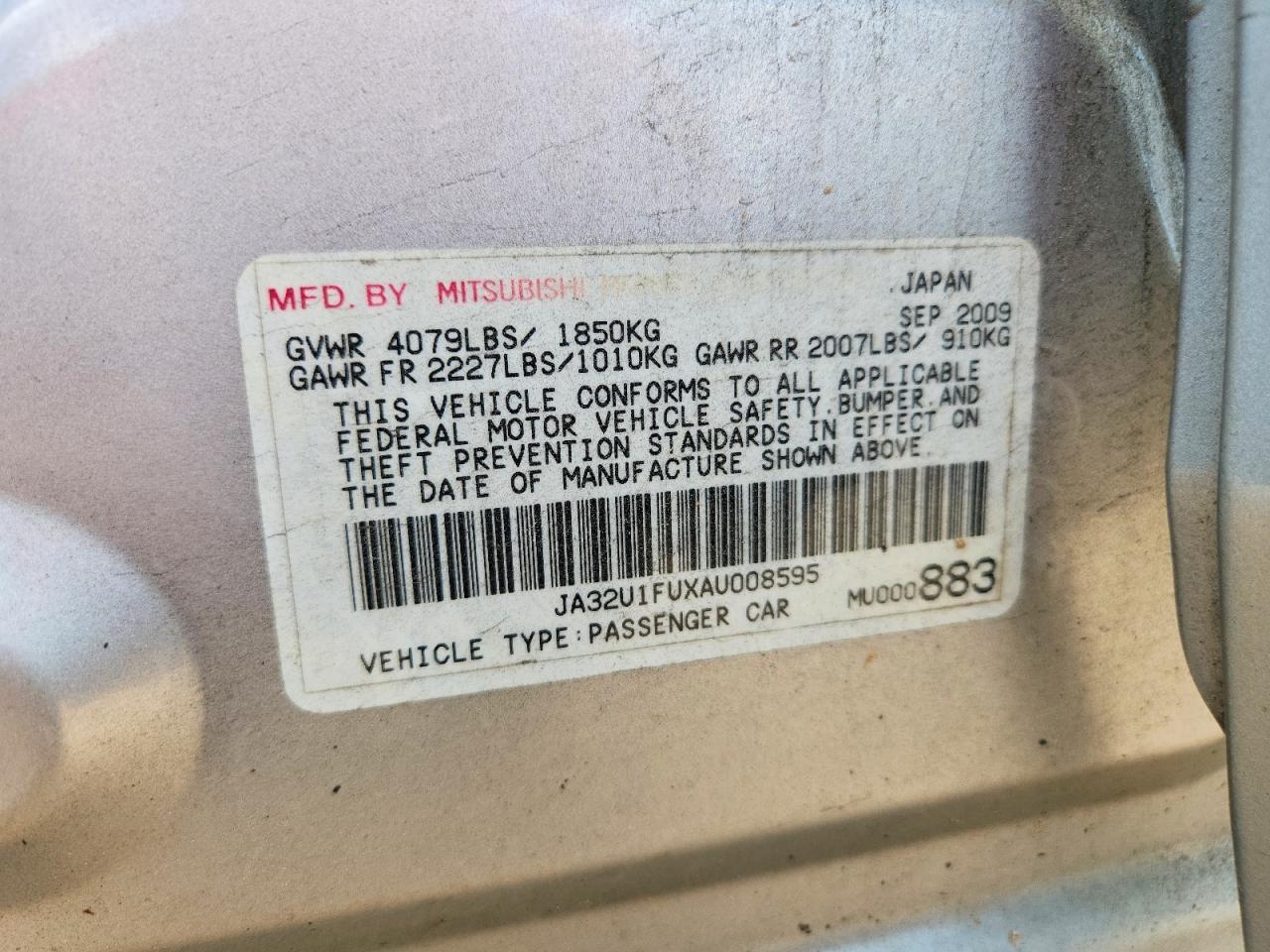 2010 MITSUBISHI LANCER DE photo 23