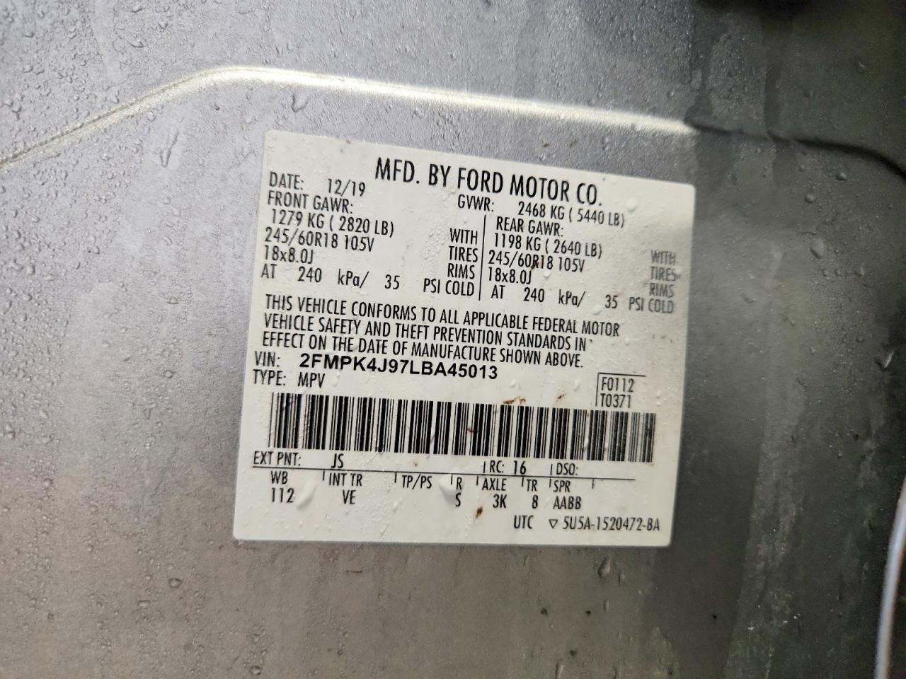 2020 FORD EDGE SEL photo 25