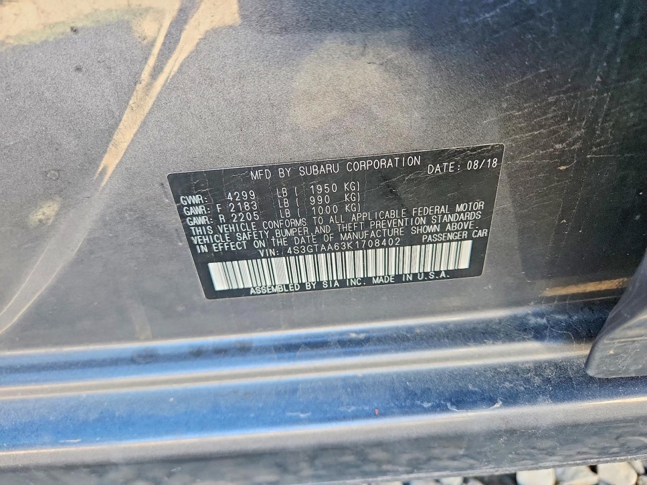 2019 SUBARU IMPREZA photo 34