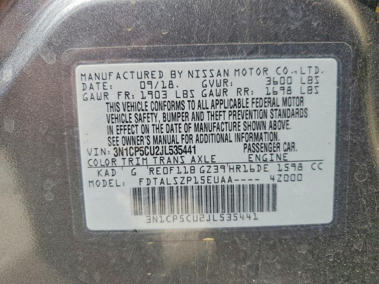 2018 NISSAN KICKS SV photo 25