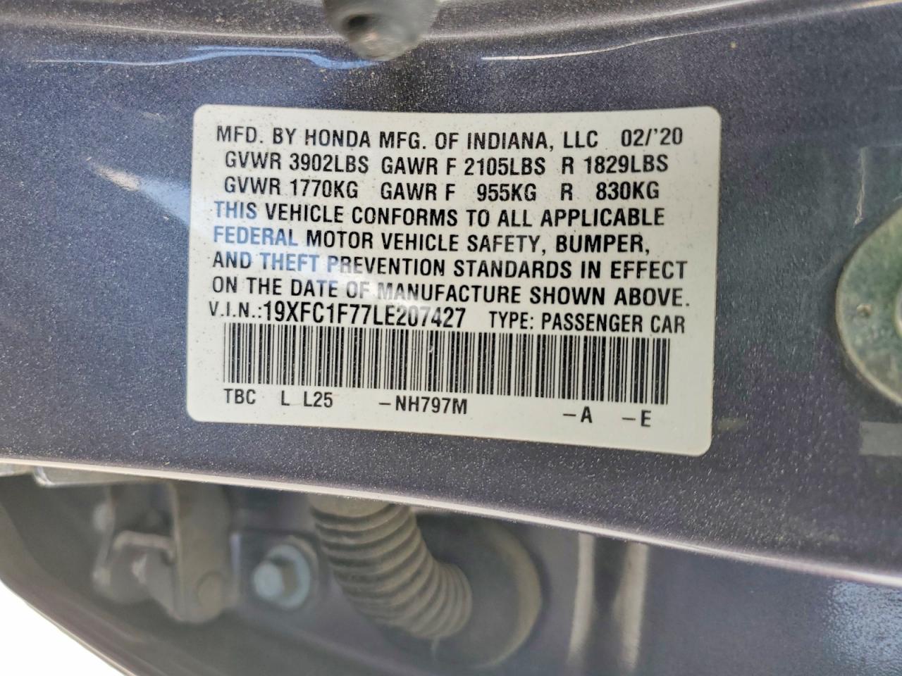2020 HONDA CIVIC EXL photo 23
