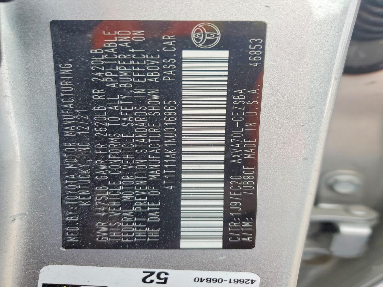 2022 TOYOTA CAMRY SE NIGHTSHADE photo 23