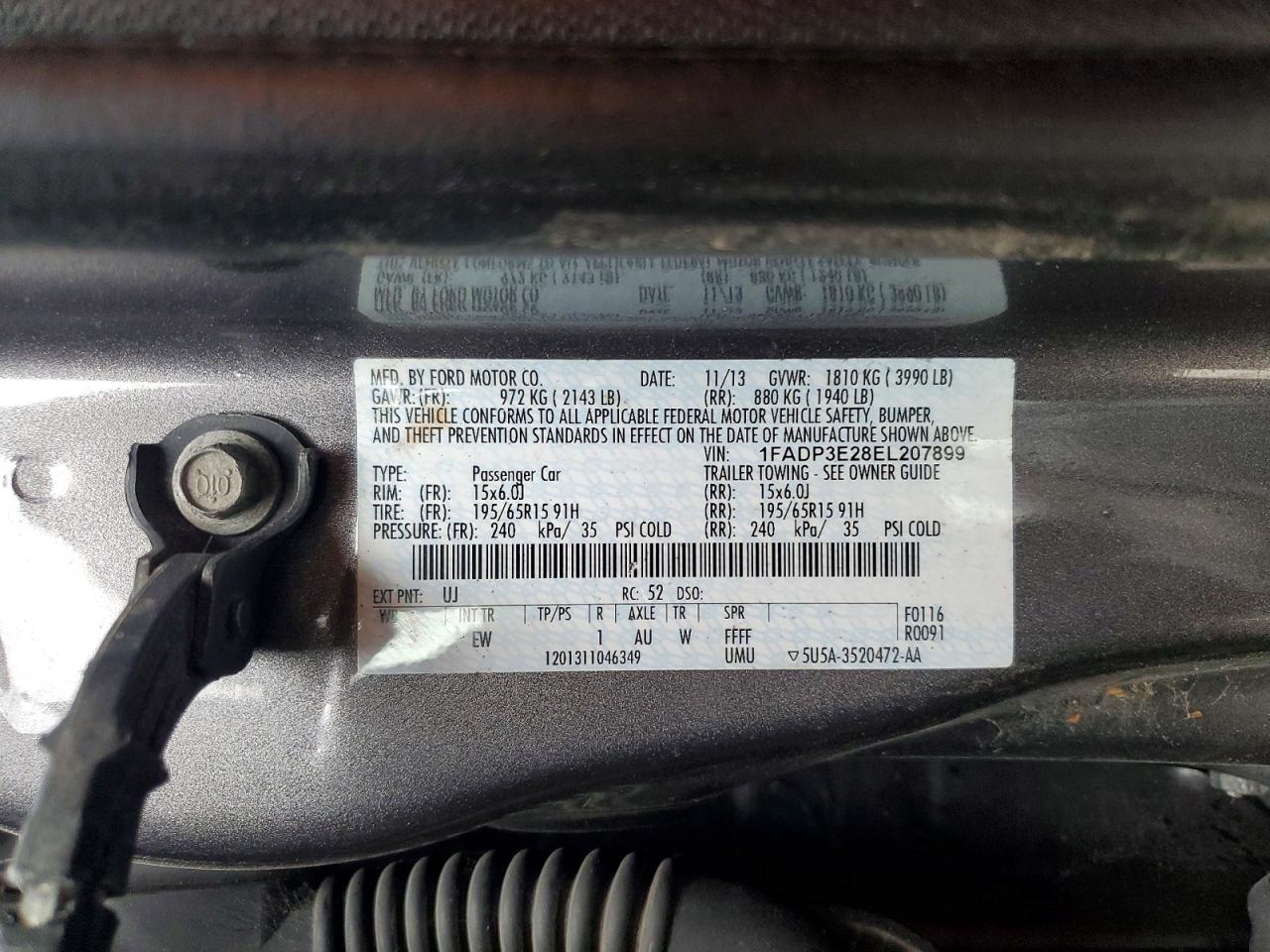 2014 FORD FOCUS S photo 12