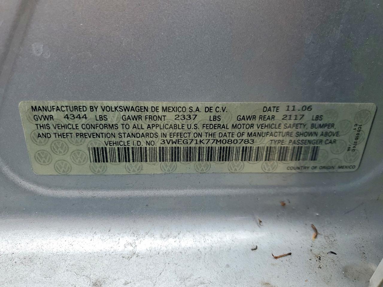 2007 VOLKSWAGEN JETTA WOLFSBURG photo 23