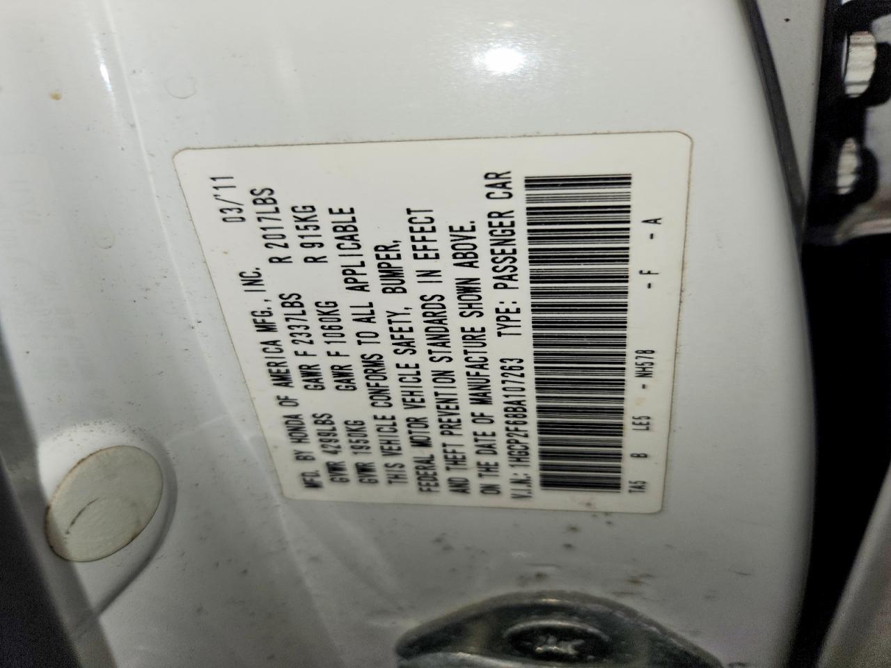 2011 HONDA ACCORD SE photo 23