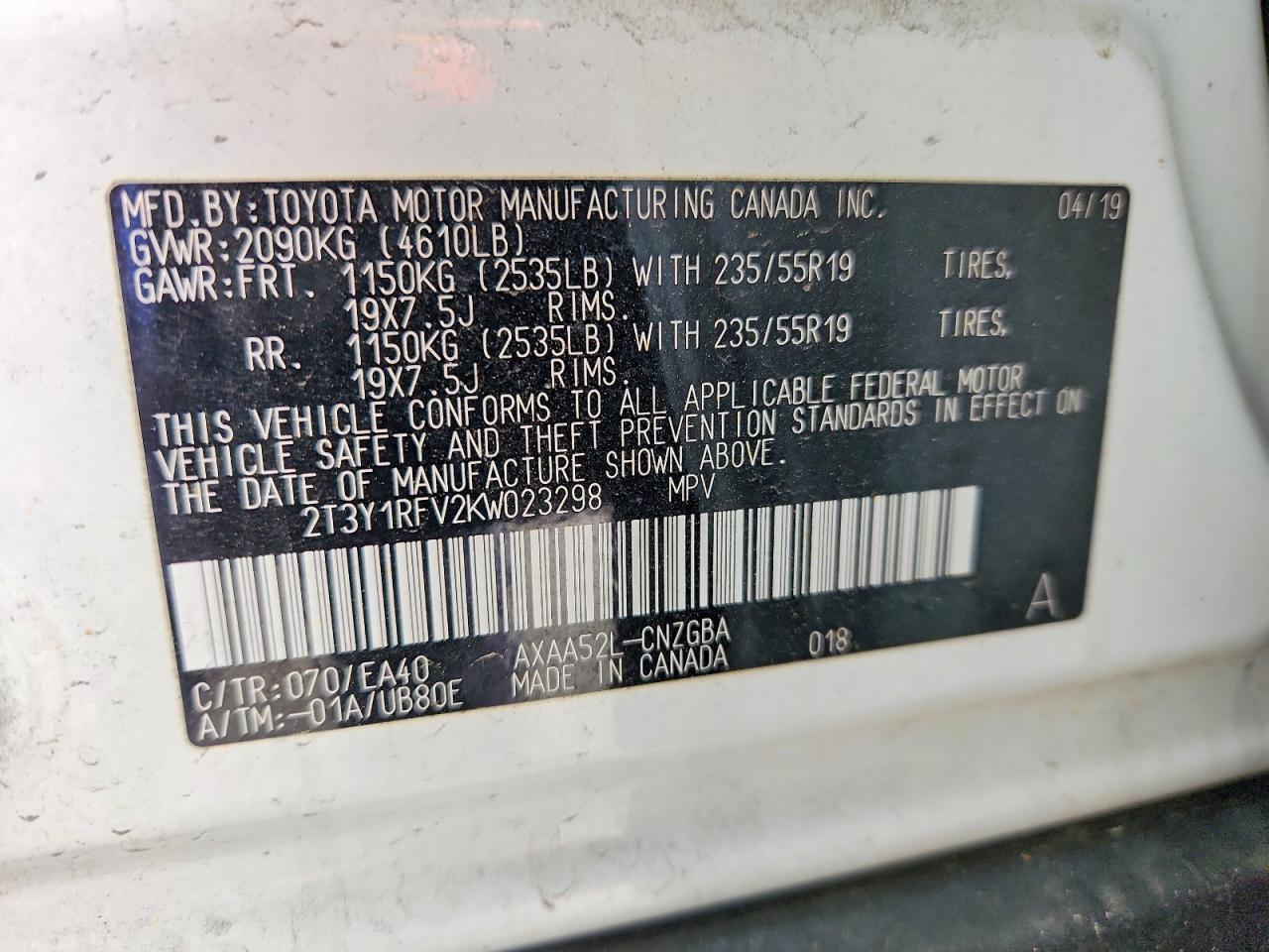 2019 TOYOTA RAV4 LIMITED photo 27