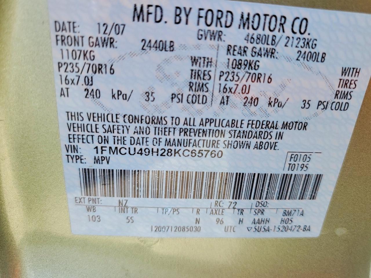 2008 FORD ESCAPE HEV photo 25