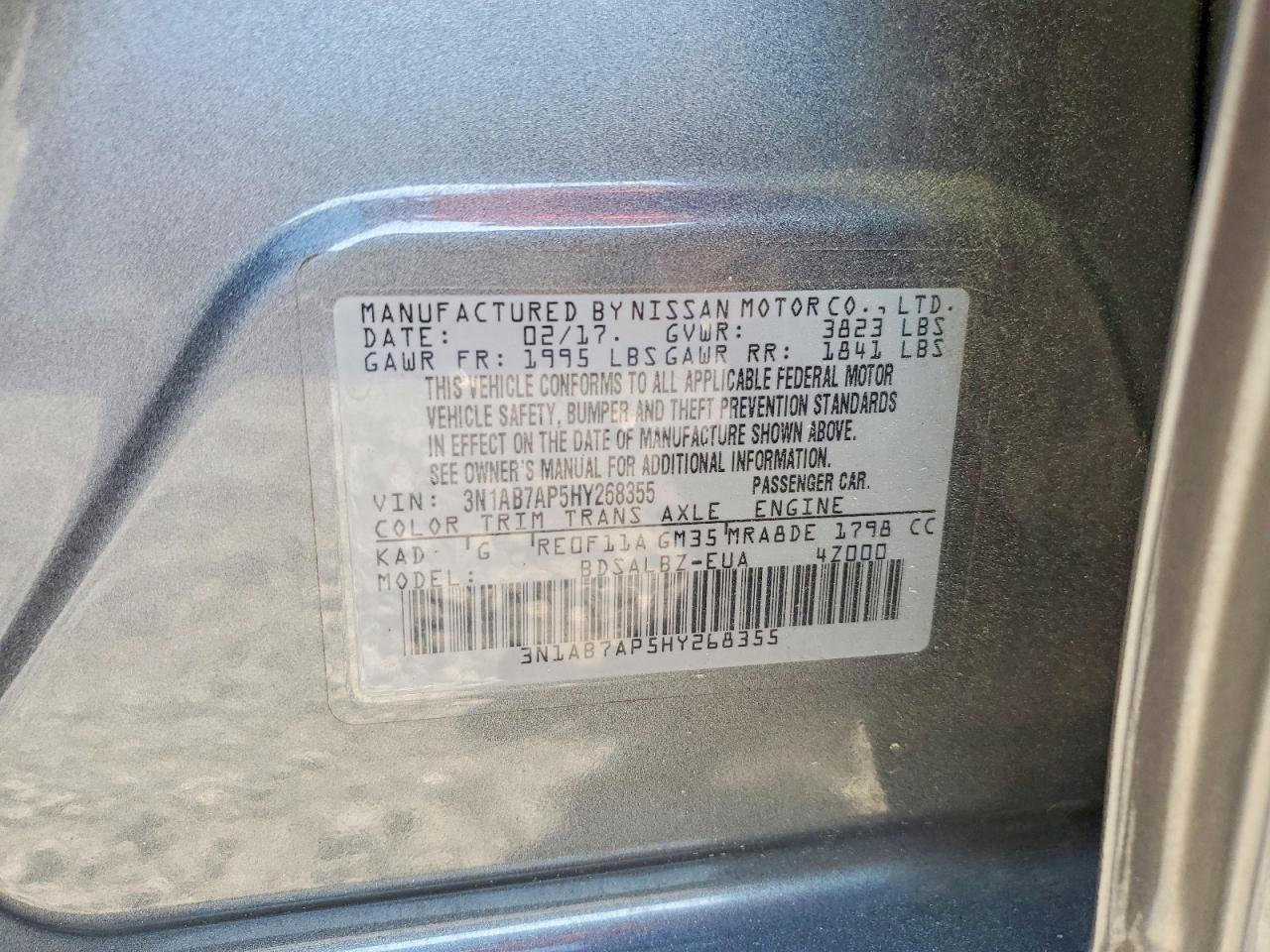 2017 NISSAN SENTRA S photo 23