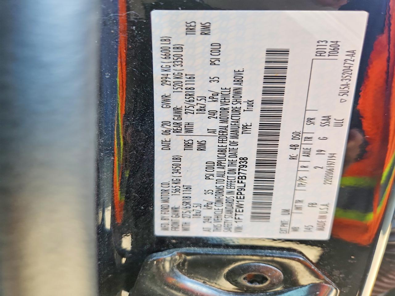 2020 FORD F150 SUPERCREW photo 23