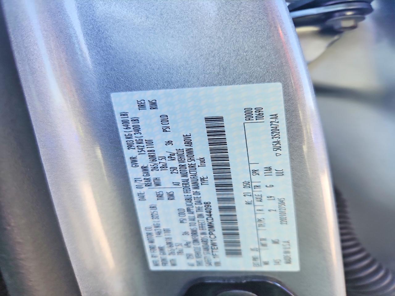 2021 FORD F150 SUPERCREW photo 25