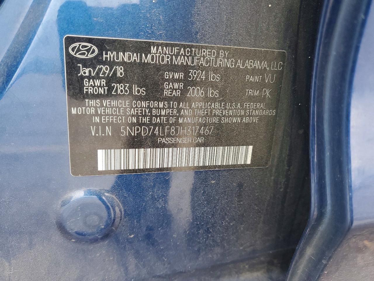 2018 HYUNDAI ELANTRA photo 12