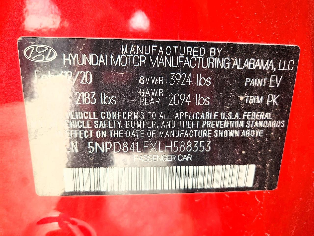 2020 HYUNDAI ELANTRA SEL photo 34