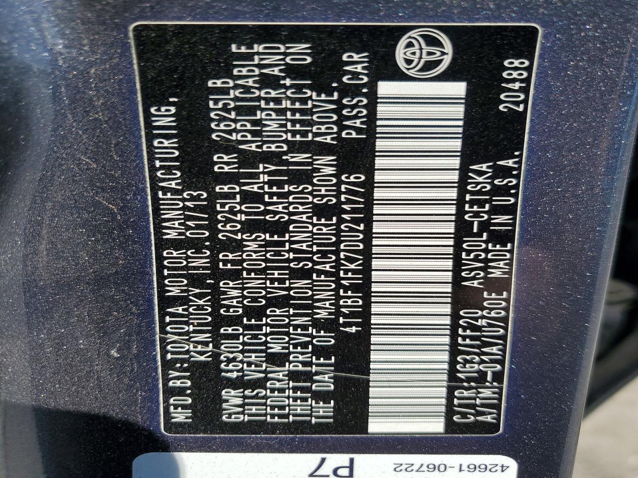 2013 TOYOTA CAMRY SE photo 25