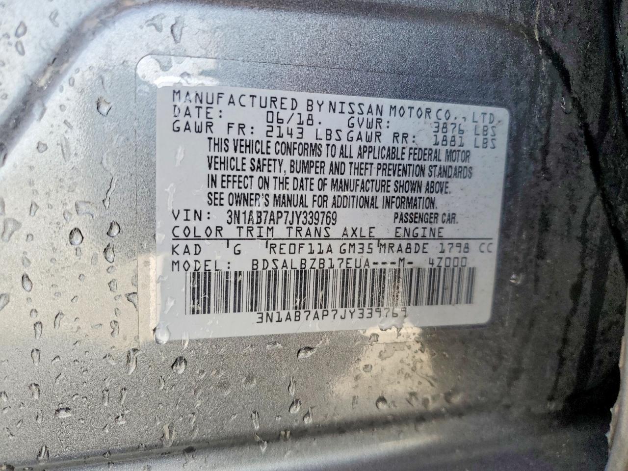 2018 NISSAN SENTRA S photo 37