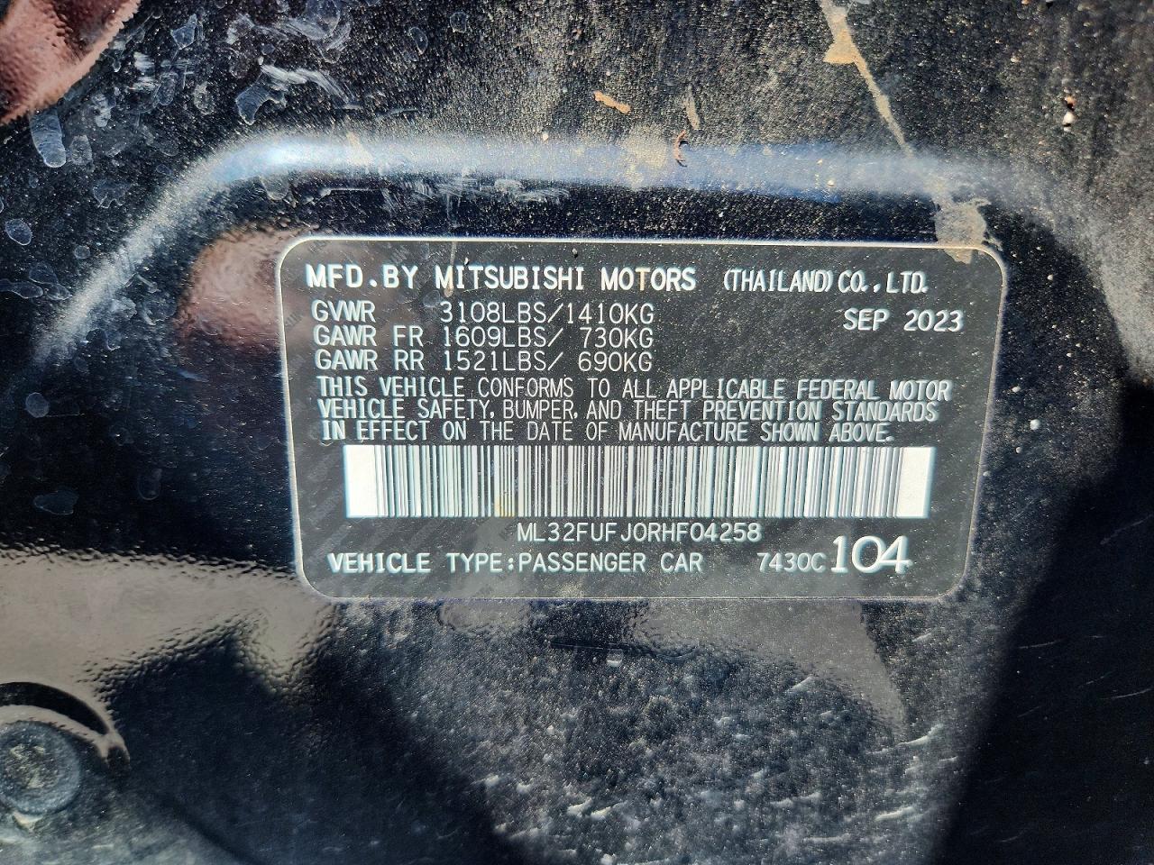 2024 MITSUBISHI MIRAGE G4 ES photo 12