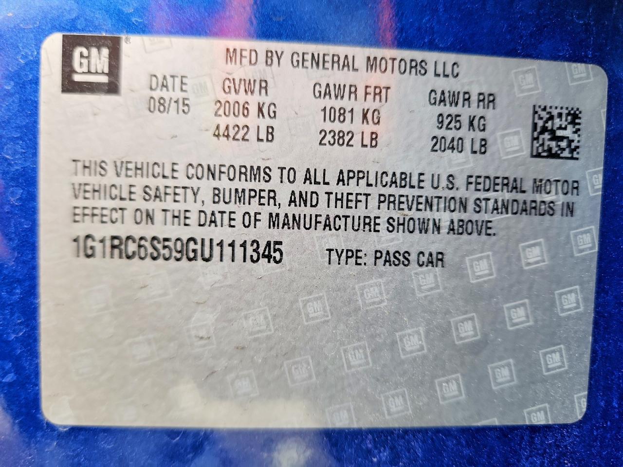 2016 CHEVROLET VOLT LT photo 34